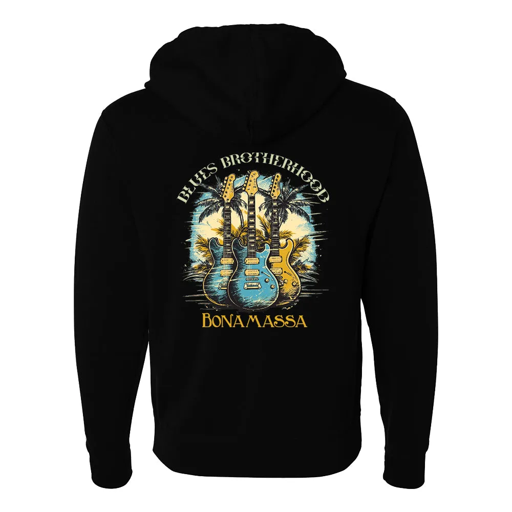 Blues Brotherhood Tropical Zip-Up Hoodie (Unisex)