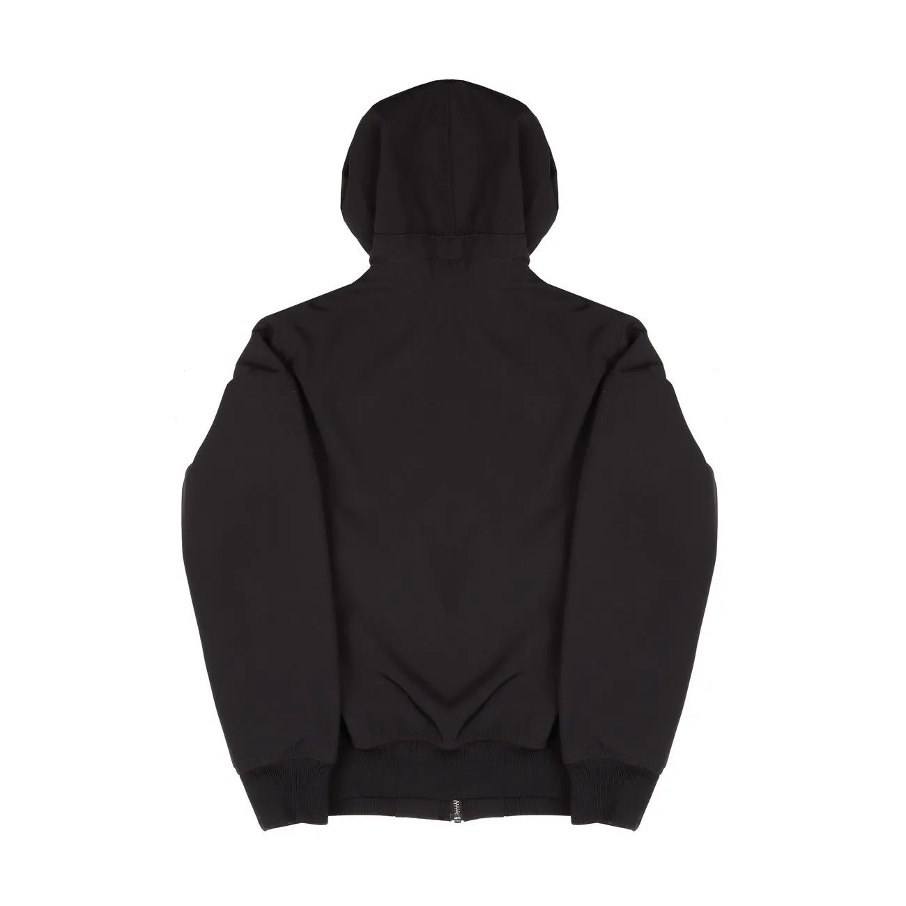 BOMBER FULLZIP WITH HOOD IN STRETCH NYLON Kids Black