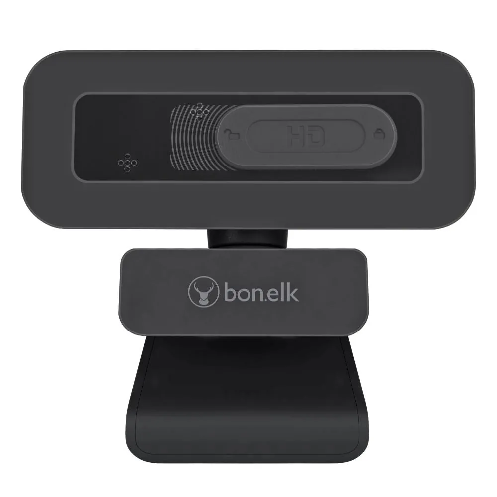 Bonelk USB Webcam Pro, Clip On, 1080p (Black)