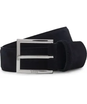 Boss Dressletic leather belt with concealed elastic