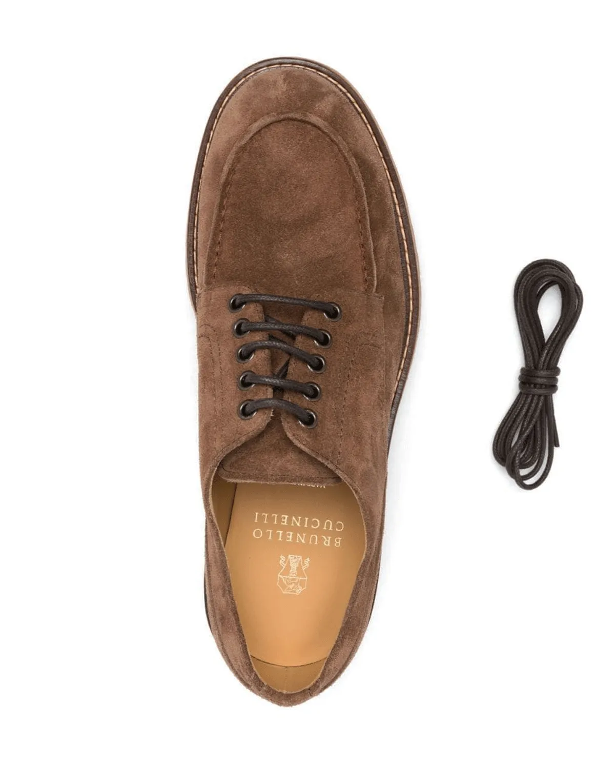 Brown Suede Lace Up Derby Shoe