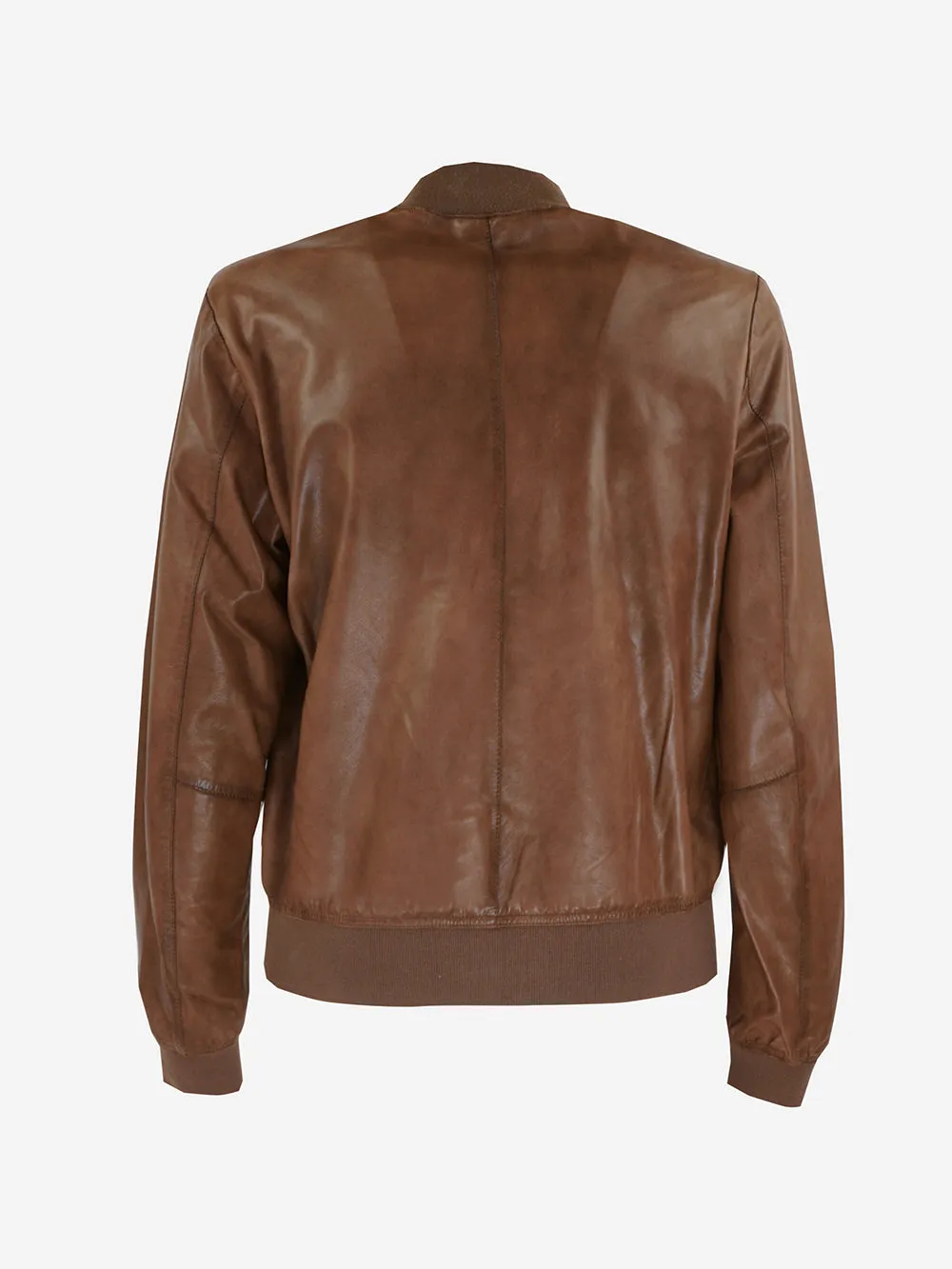 Bully - Unlined nappa bomber jacket with double zip