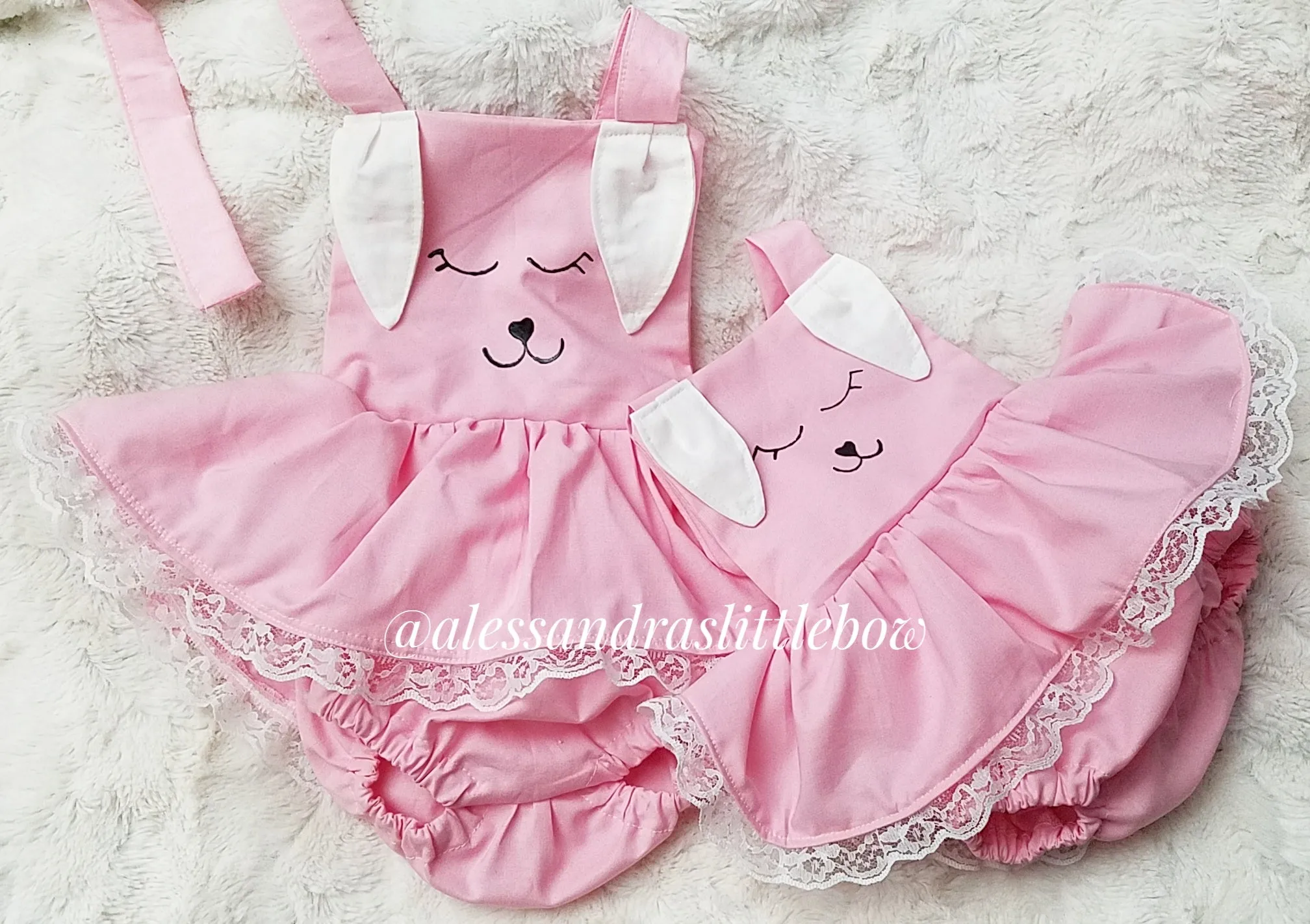 Bunny Romper Skirt with Tail - Result: Perfect for Easter or dress-up occasions!