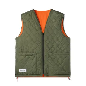 Butter Chainlink Reversible Army Orange Puffer Vest