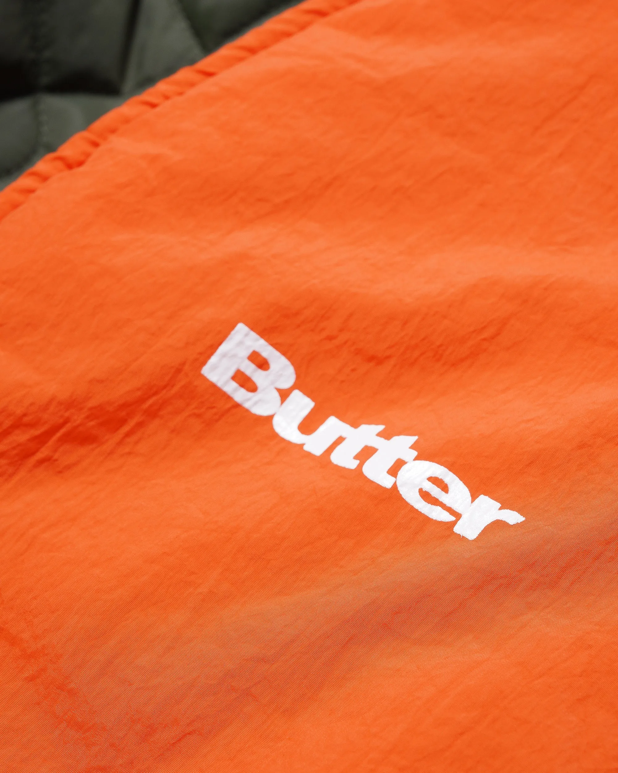 Butter Chainlink Reversible Army Orange Puffer Vest