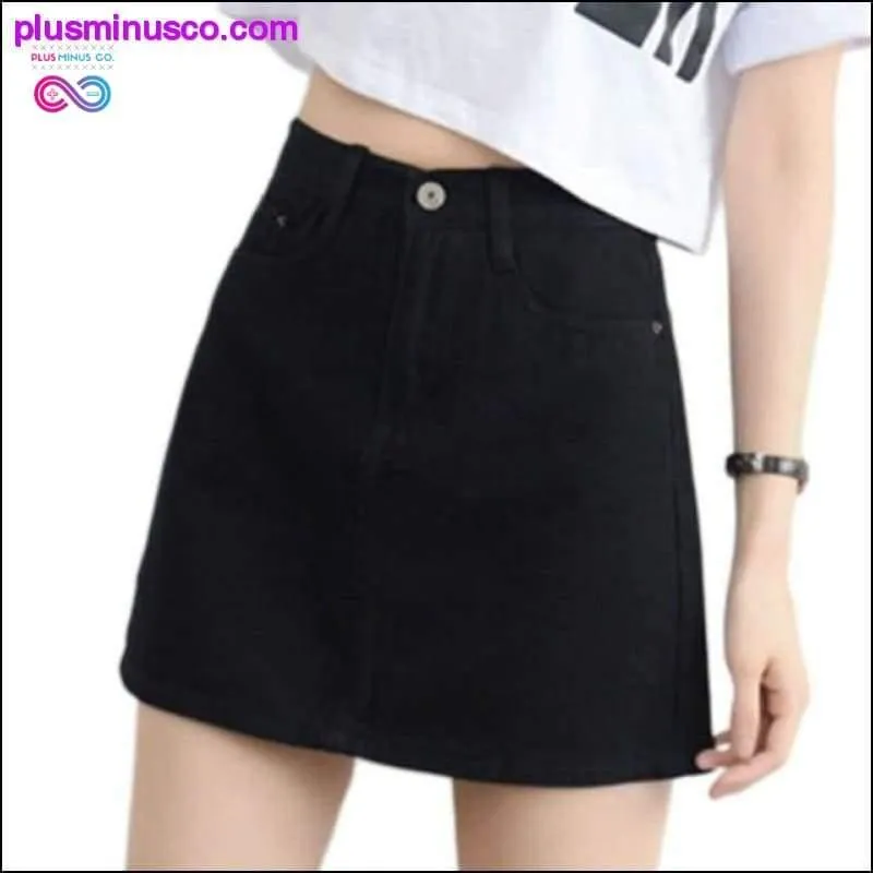 Button Denim Skirts for Women | Mini Bodycon Skirts | High Waist Stretch Jeans