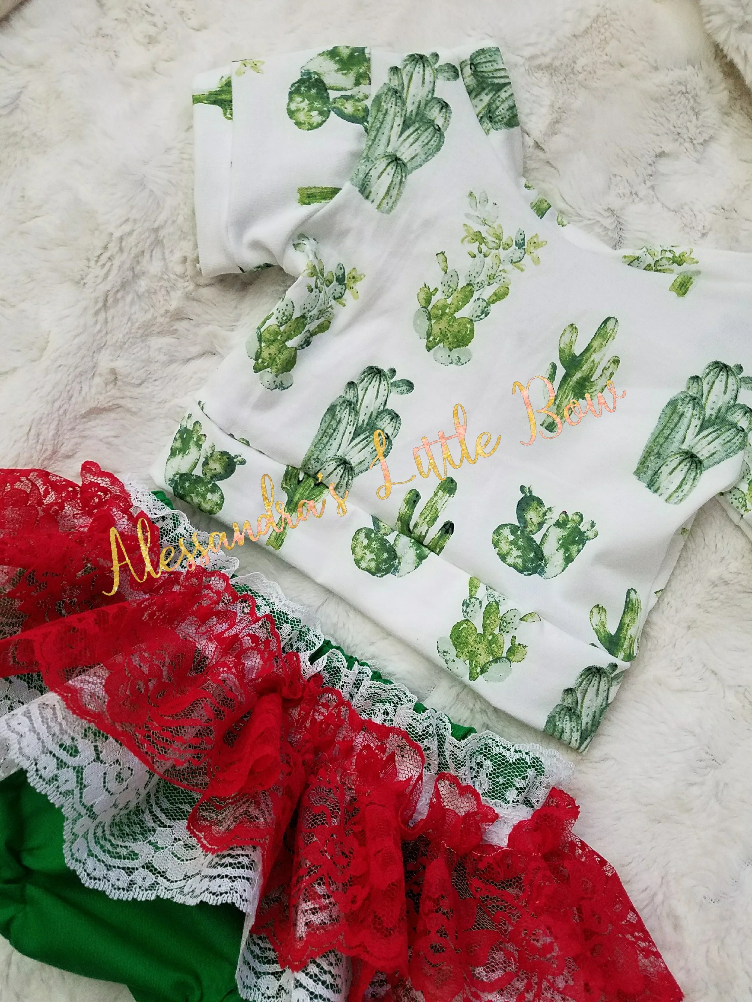 Cactus Outfit - Red Lace Skirted Bloomers