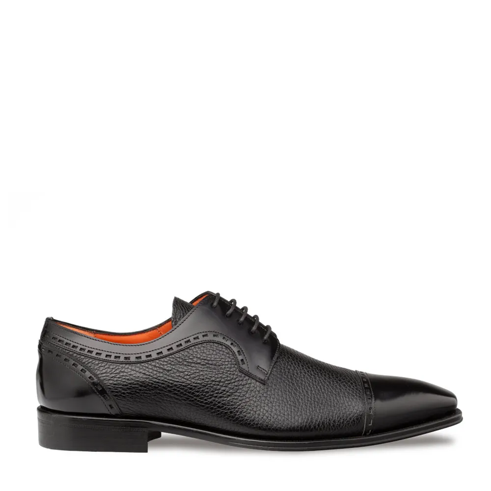 Calf Deer Cap Toe Derby shoes