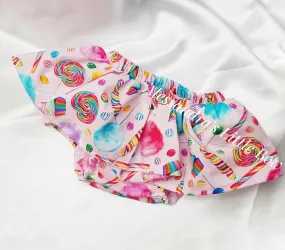 Candy patterned skirted bloomers