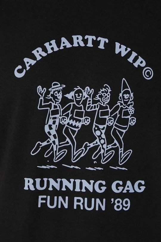 Carhartt WIP cotton t-shirt S/S Fun Run men’s black color with a print I033986.2HAXX