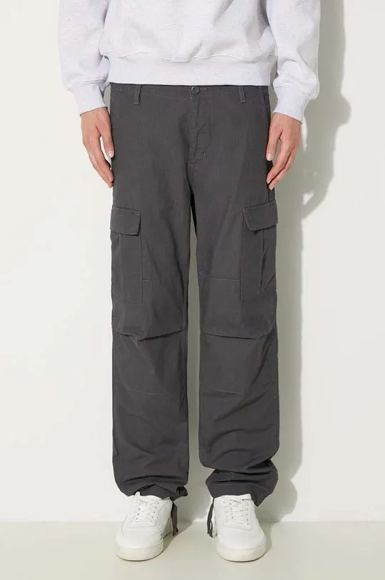 Carhartt WIP cotton trousers Aviation Pant gray color I032468.8702