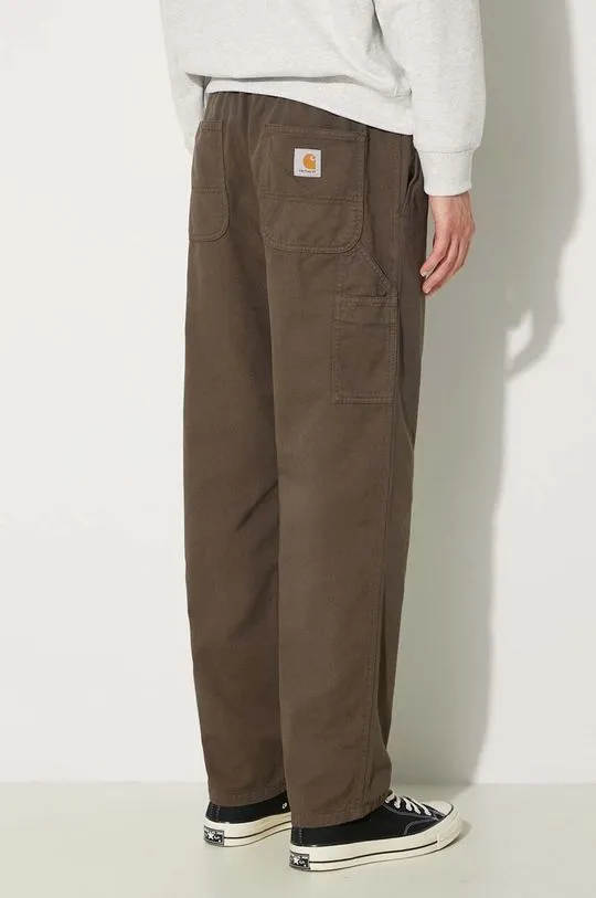 Carhartt WIP cotton trousers Flint Pant brown color I029919.964GD