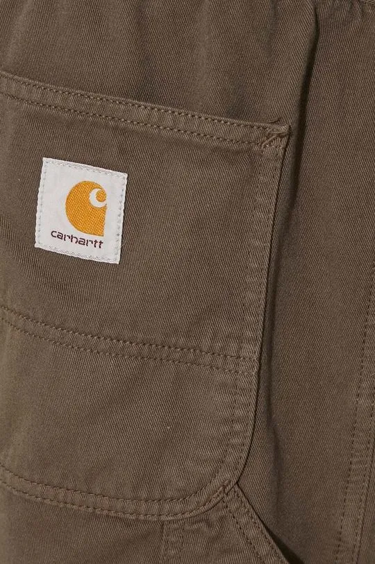 Carhartt WIP cotton trousers Flint Pant brown color I029919.964GD