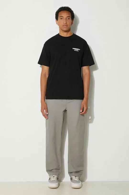 Carhartt WIP cotton trousers Flint Pant gray color I029919.29KGD