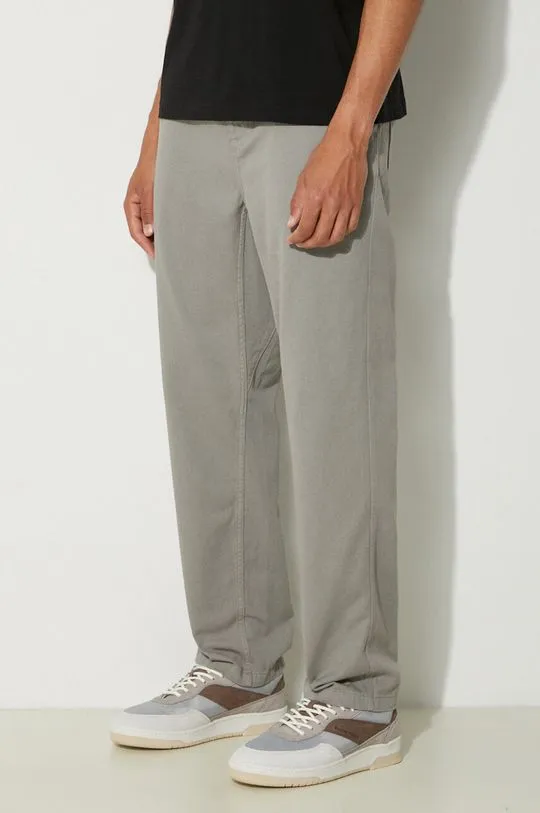 Carhartt WIP cotton trousers Flint Pant gray color I029919.29KGD