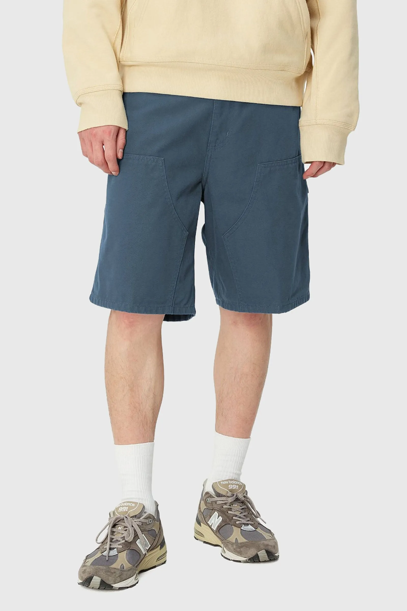 Carhartt Wip Double Knee Short Blu China Uomo