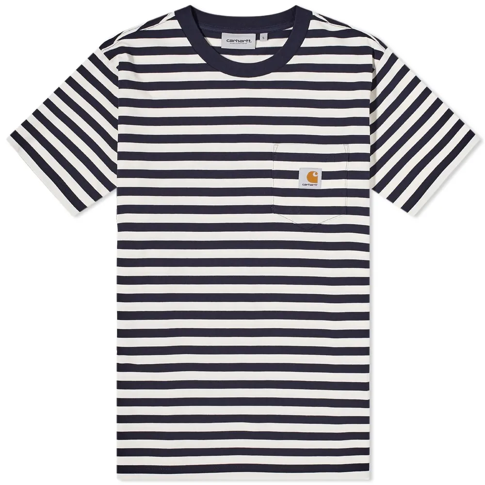 Carhartt WIP Scotty Pocket Stripe T-ShirtDark Navy & Wax