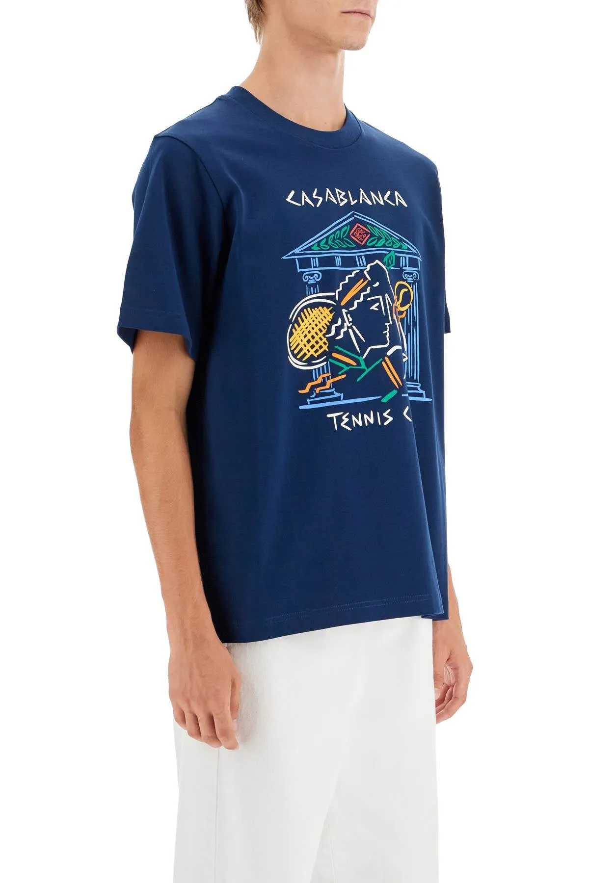 Casablanca Crayon Temple Tennis Club T   Blue