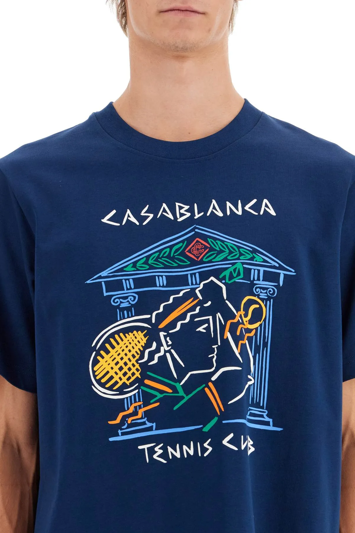 Casablanca Crayon Temple Tennis Club T   Blue