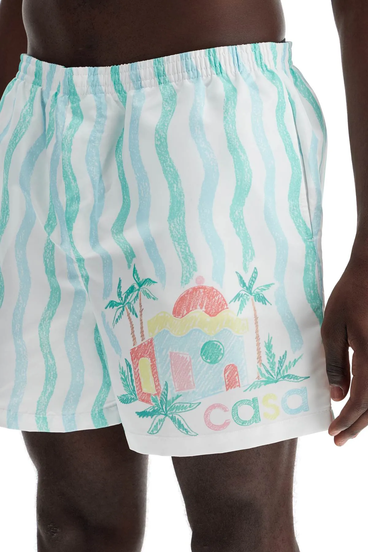 Casablanca memphis Maison's Sea Print   White