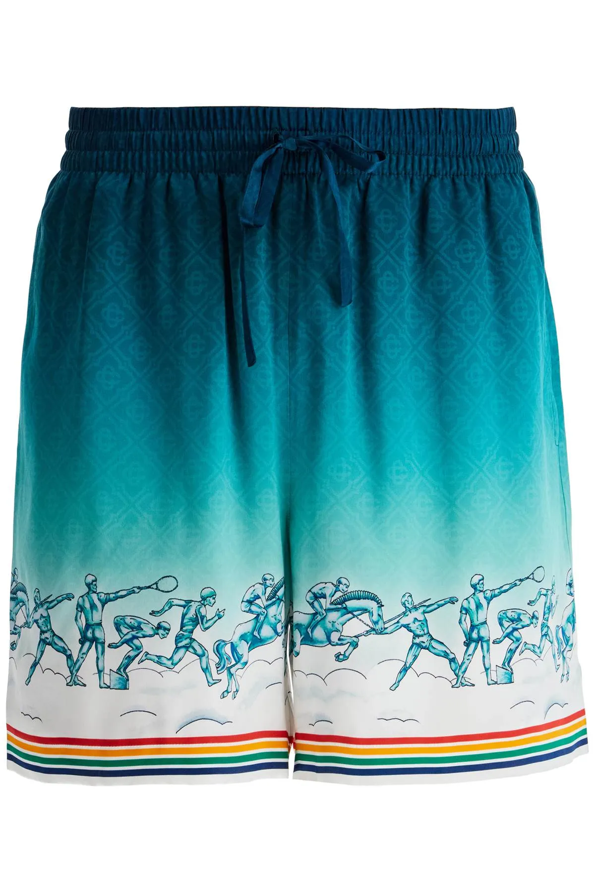 Casablanca Silk Bermuda Shorts 'The Goddess Of The   Green