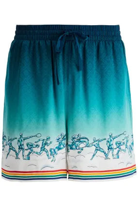 Casablanca Silk Bermuda Shorts 'The Goddess Of The   Green