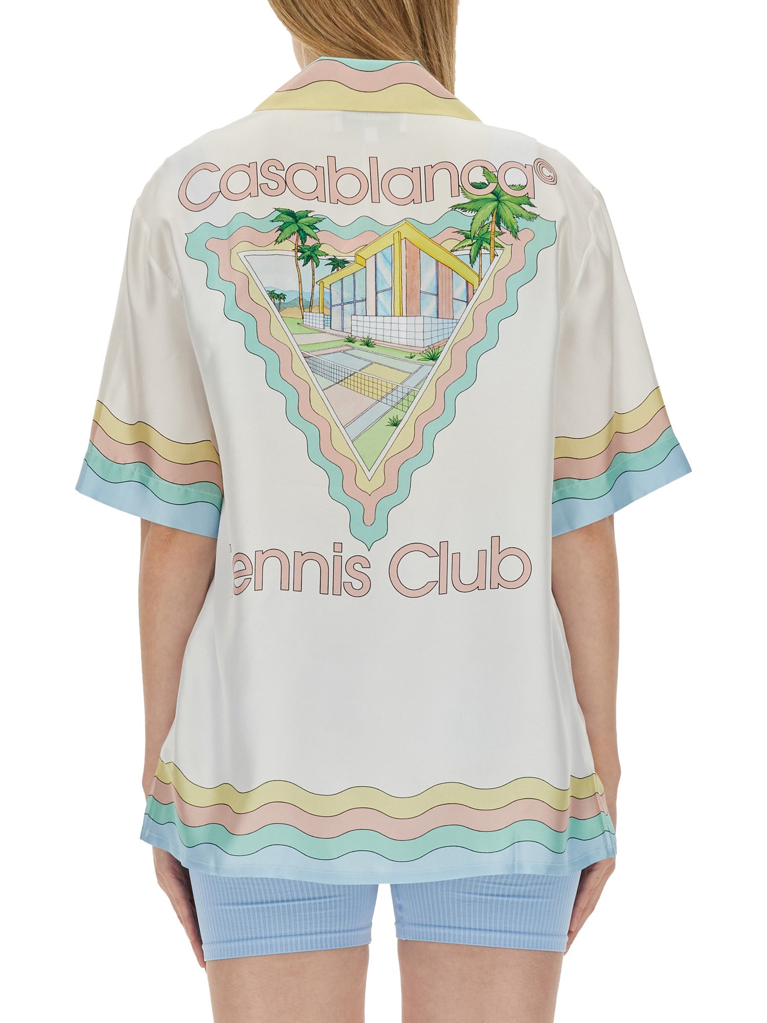 CASABLANCA    SILK LOGO SHIRT