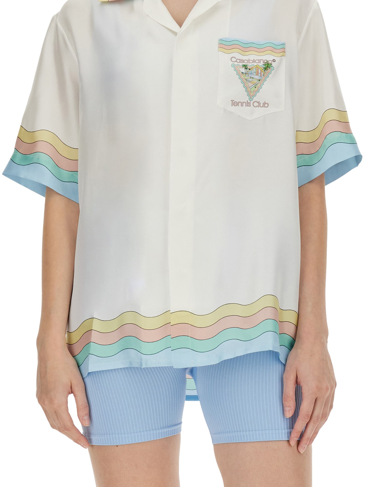 CASABLANCA    SILK LOGO SHIRT