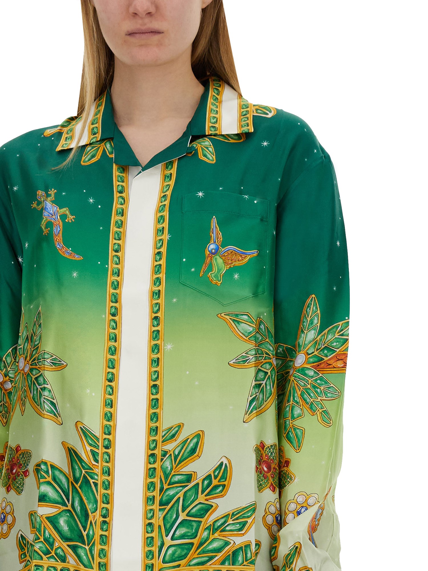 CASABLANCA    SILK PRINT SHIRT