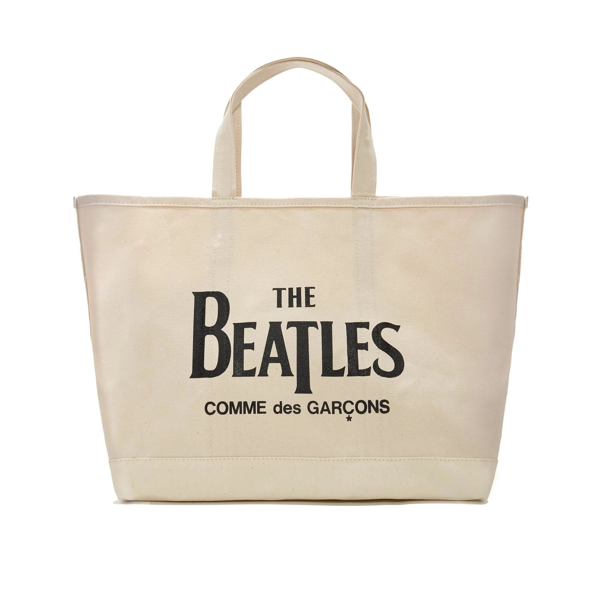 CDG Beatles Canvas Big Tote Bag  Natural