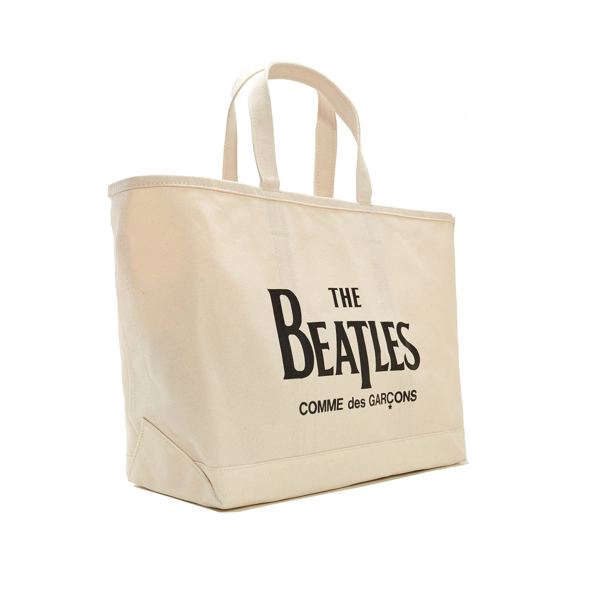 CDG Beatles Canvas Big Tote Bag  Natural