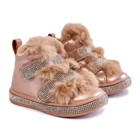 Children's Leather Warm Snow Boots Golden Leela