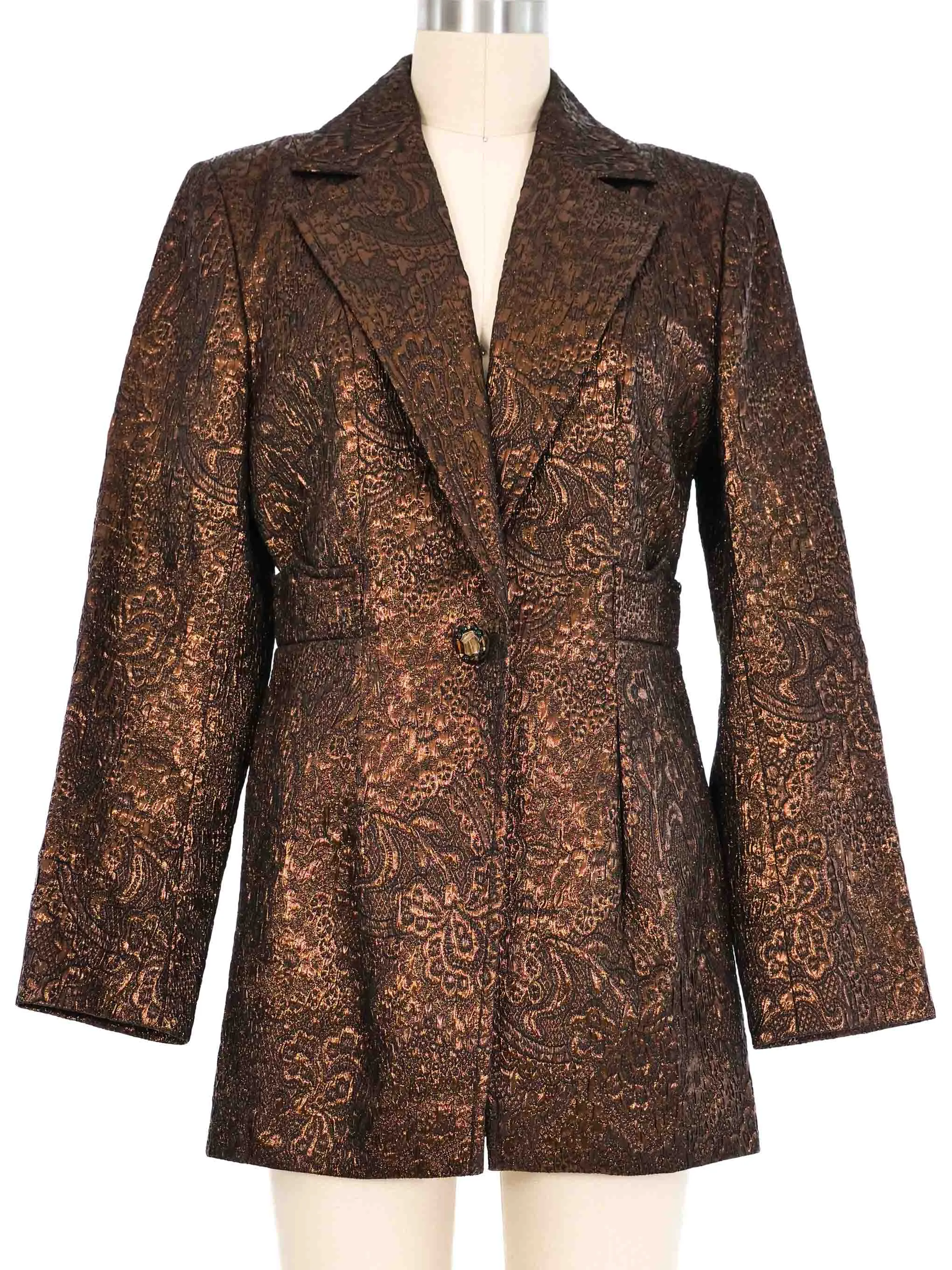 Christian Lacroix Copper Brocade Blazer