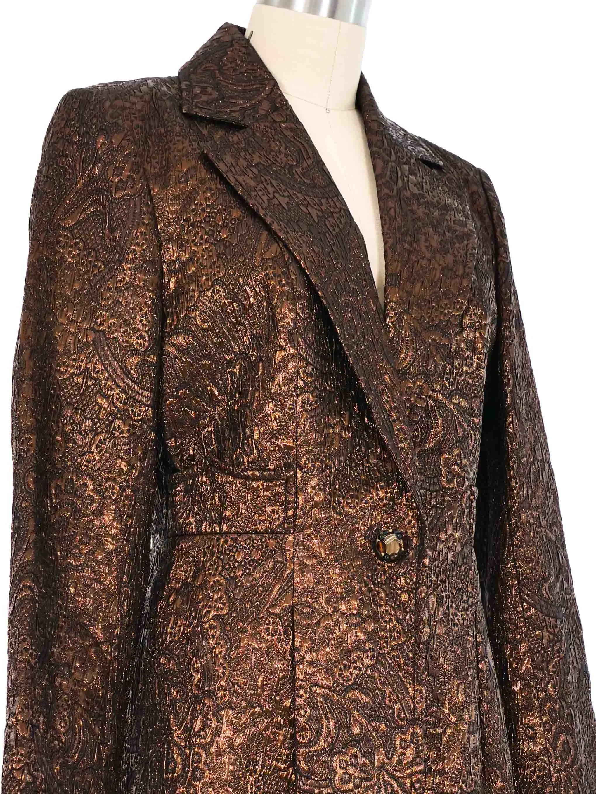 Christian Lacroix Copper Brocade Blazer