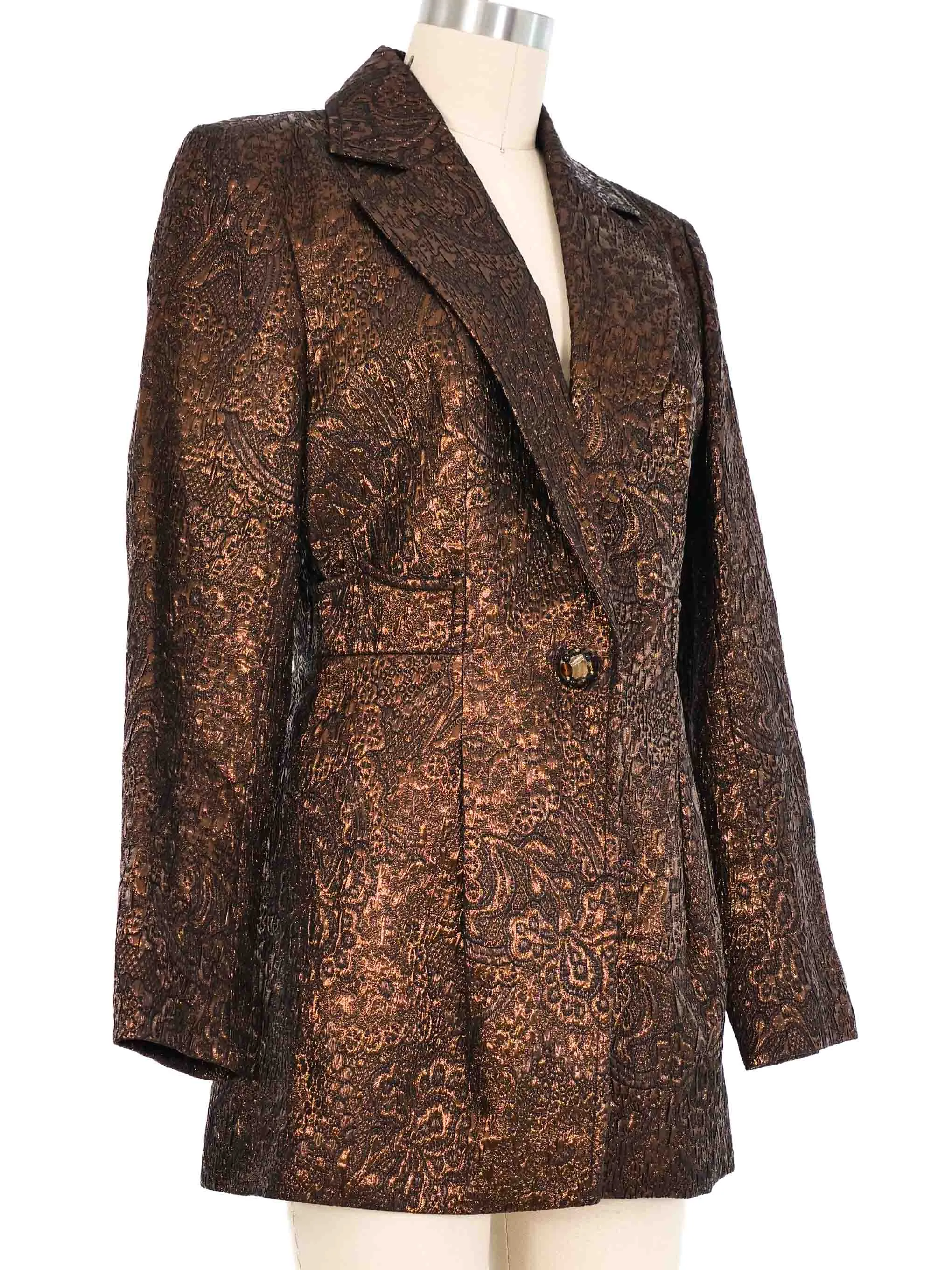 Christian Lacroix Copper Brocade Blazer