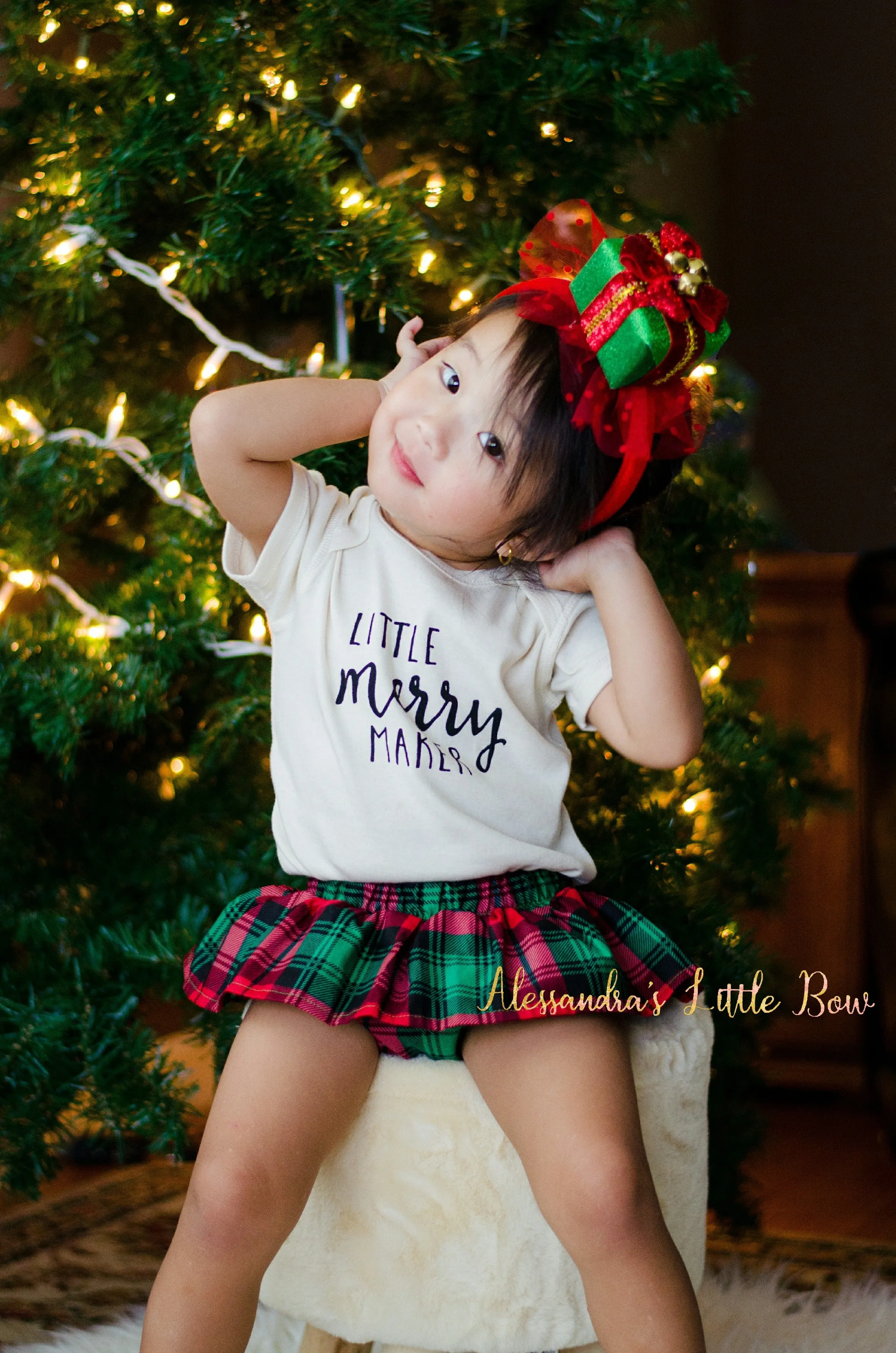 Christmas Plaid Skirted Bloomers - Results: Festive Holiday Plaid Skirt Panties