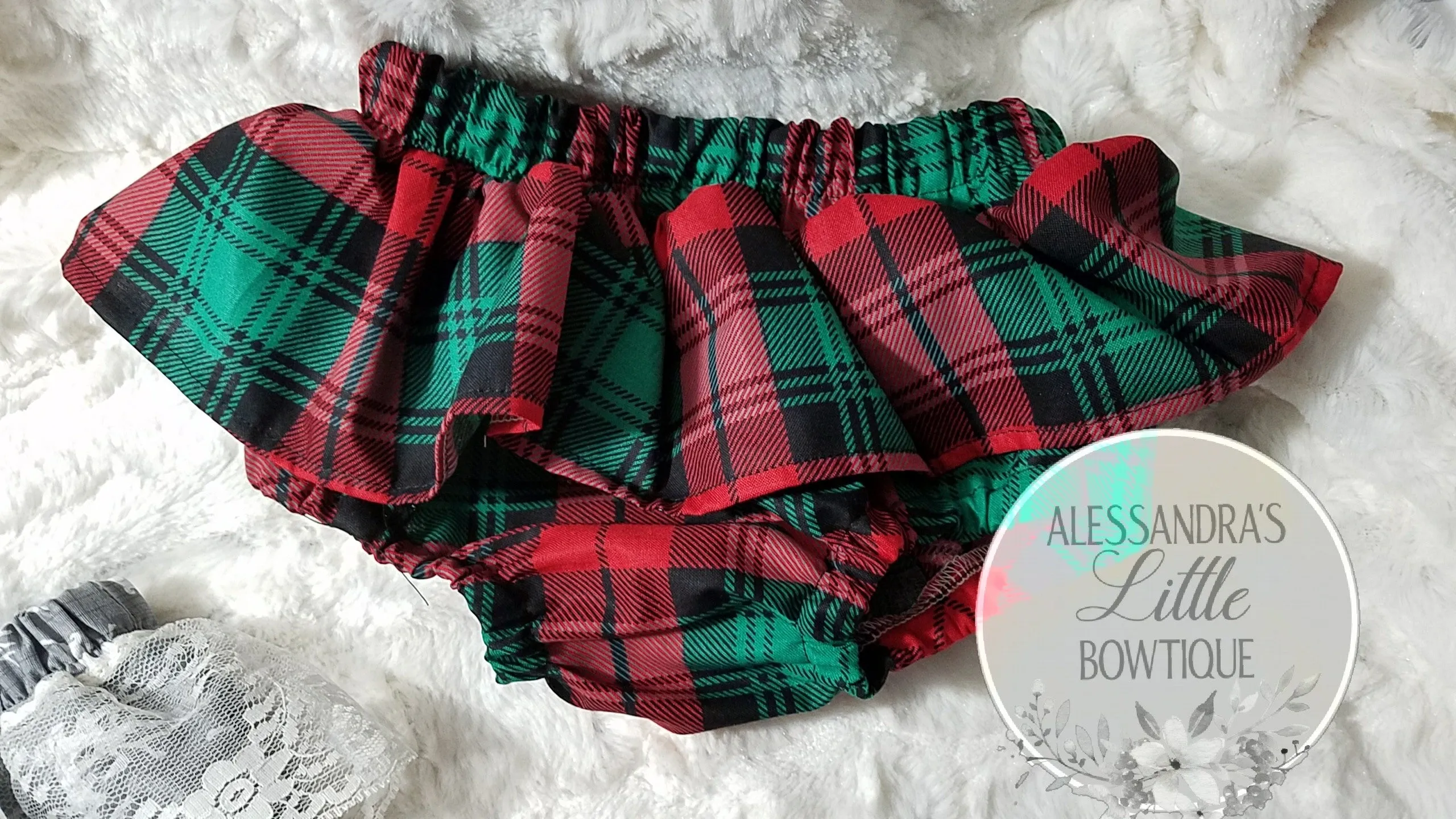 Christmas Plaid Skirted Bloomers - Results: Festive Holiday Plaid Skirt Panties