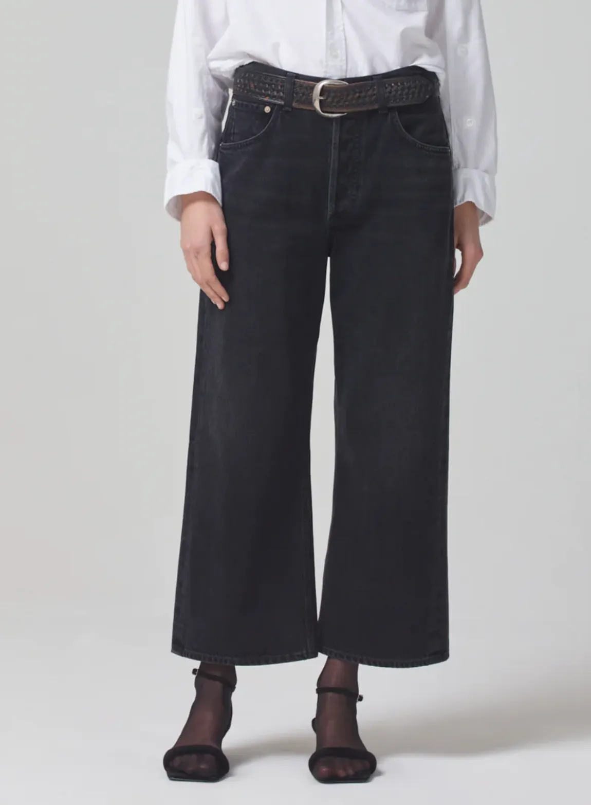 CITIZENS OF HUMANITY GAUCHO VINTAGE WIDE LEG: High-waisted denim pants with retro wide leg design.