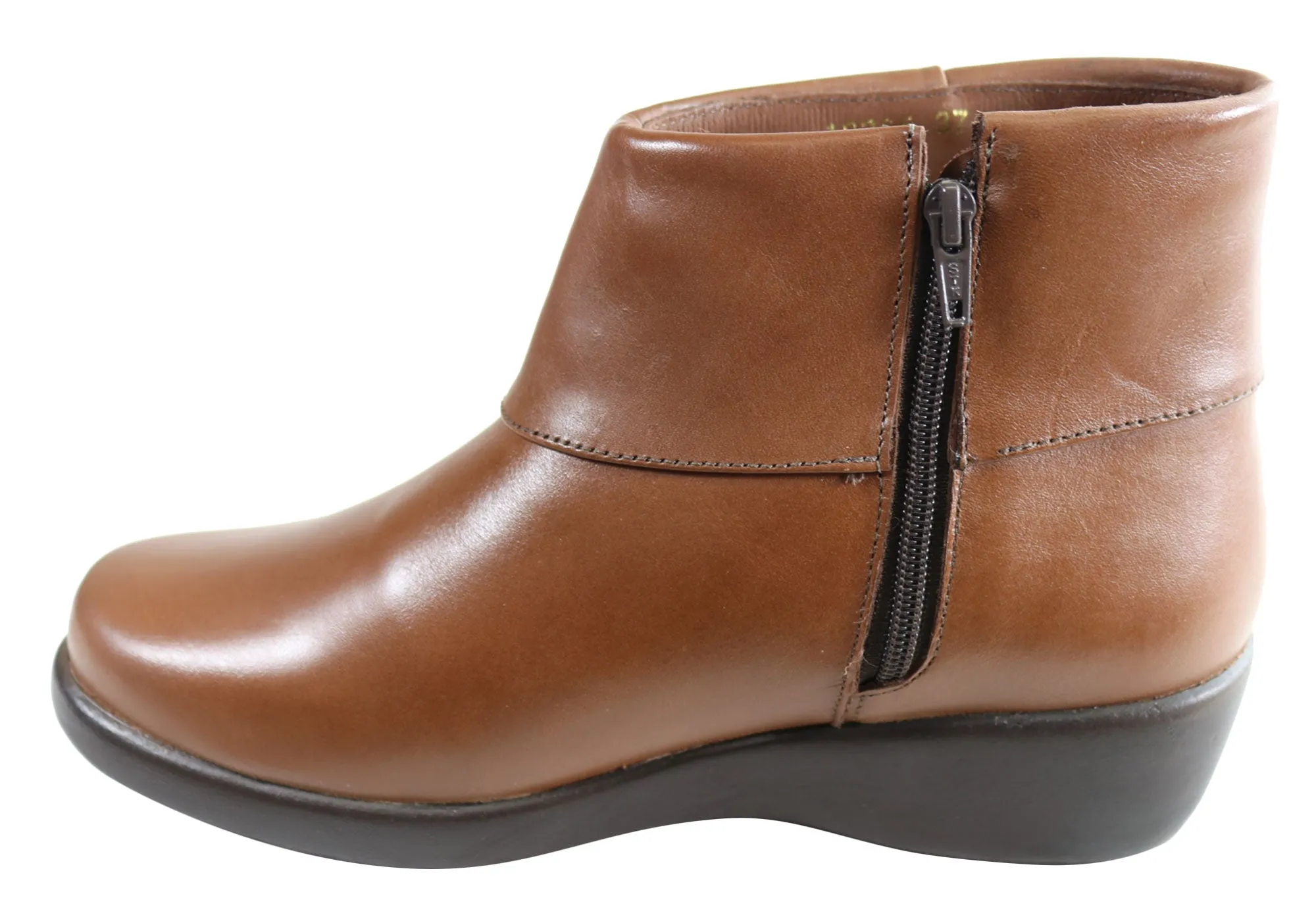 Comfortshoeco Tess Womens Leather Comfort Ankle Boots Made In Brazil