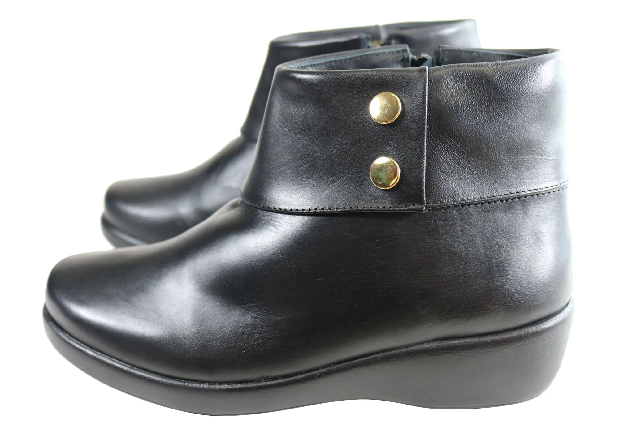 Comfortshoeco Tess Womens Leather Comfort Ankle Boots Made In Brazil