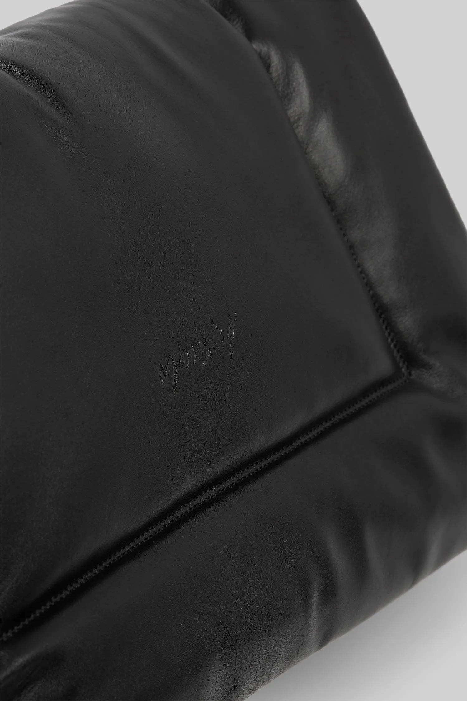 Cornice Leather Clutch Bag in Black