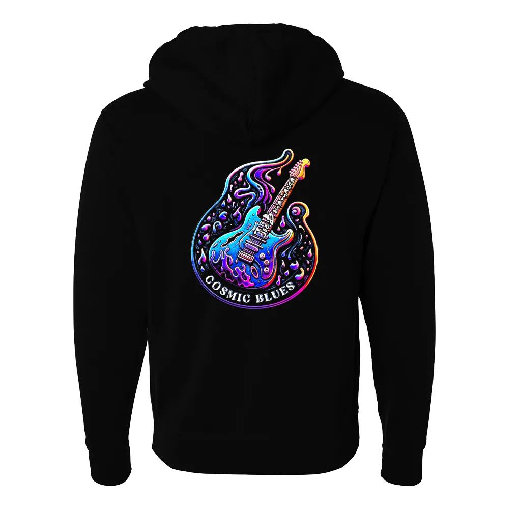 Cosmic Blues Melt Zip-Up Hoodie (Unisex)