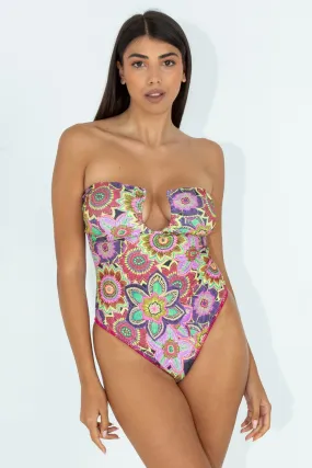 Costume monokini tropical bouquet.