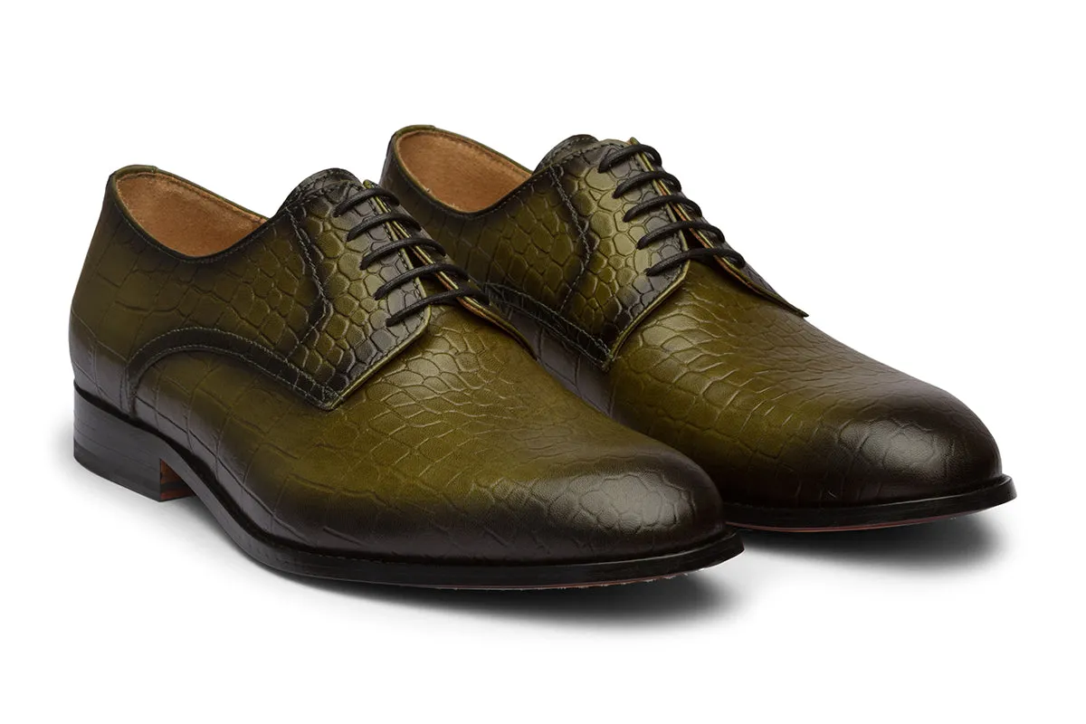 Croc Plain Vamp Derby Shoes