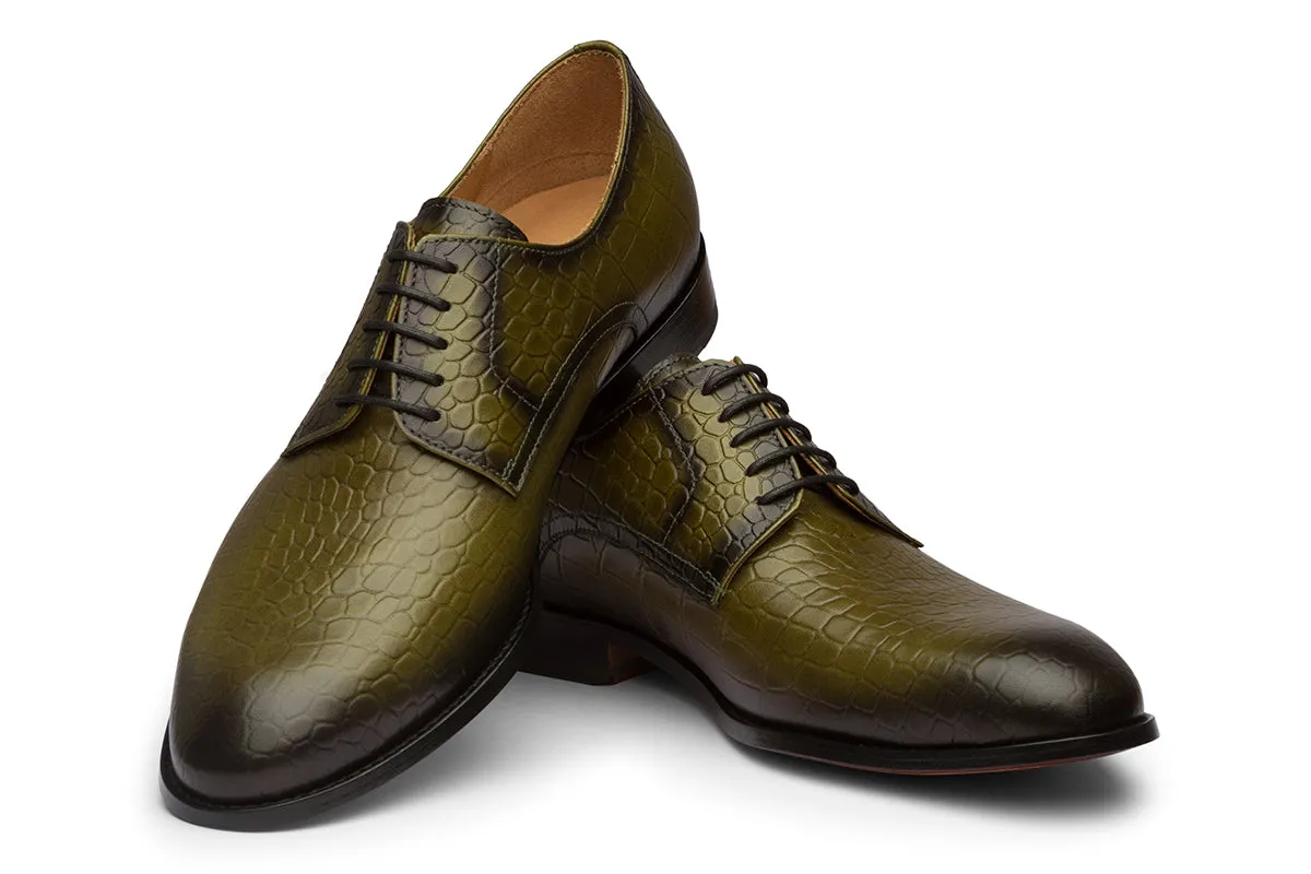 Croc Plain Vamp Derby Shoes