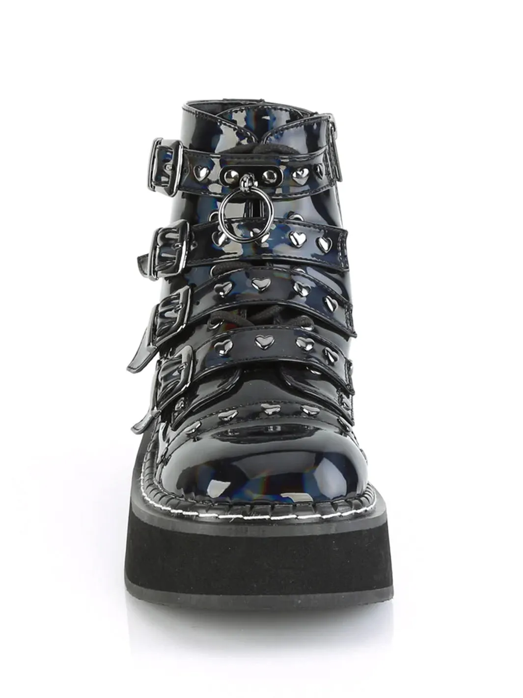 DEMONIA EMILY-315 - Black Hologram Shoes Pre Order