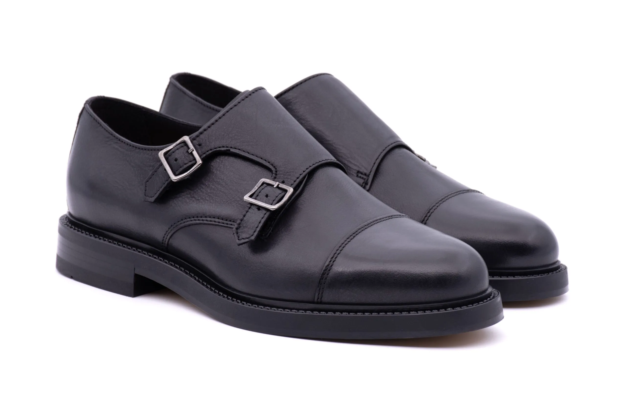 Double Buckle Derby Calfskin