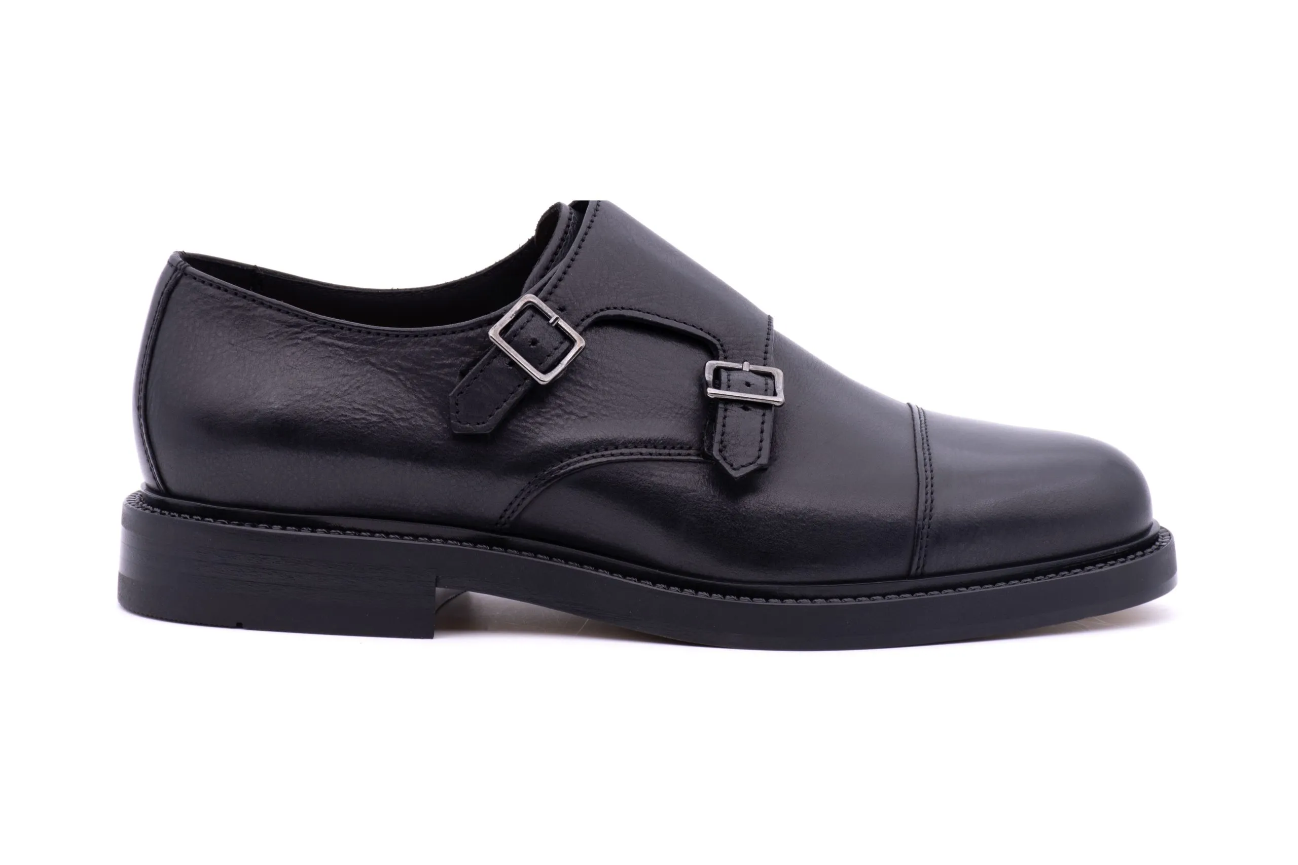 Double Buckle Derby Calfskin