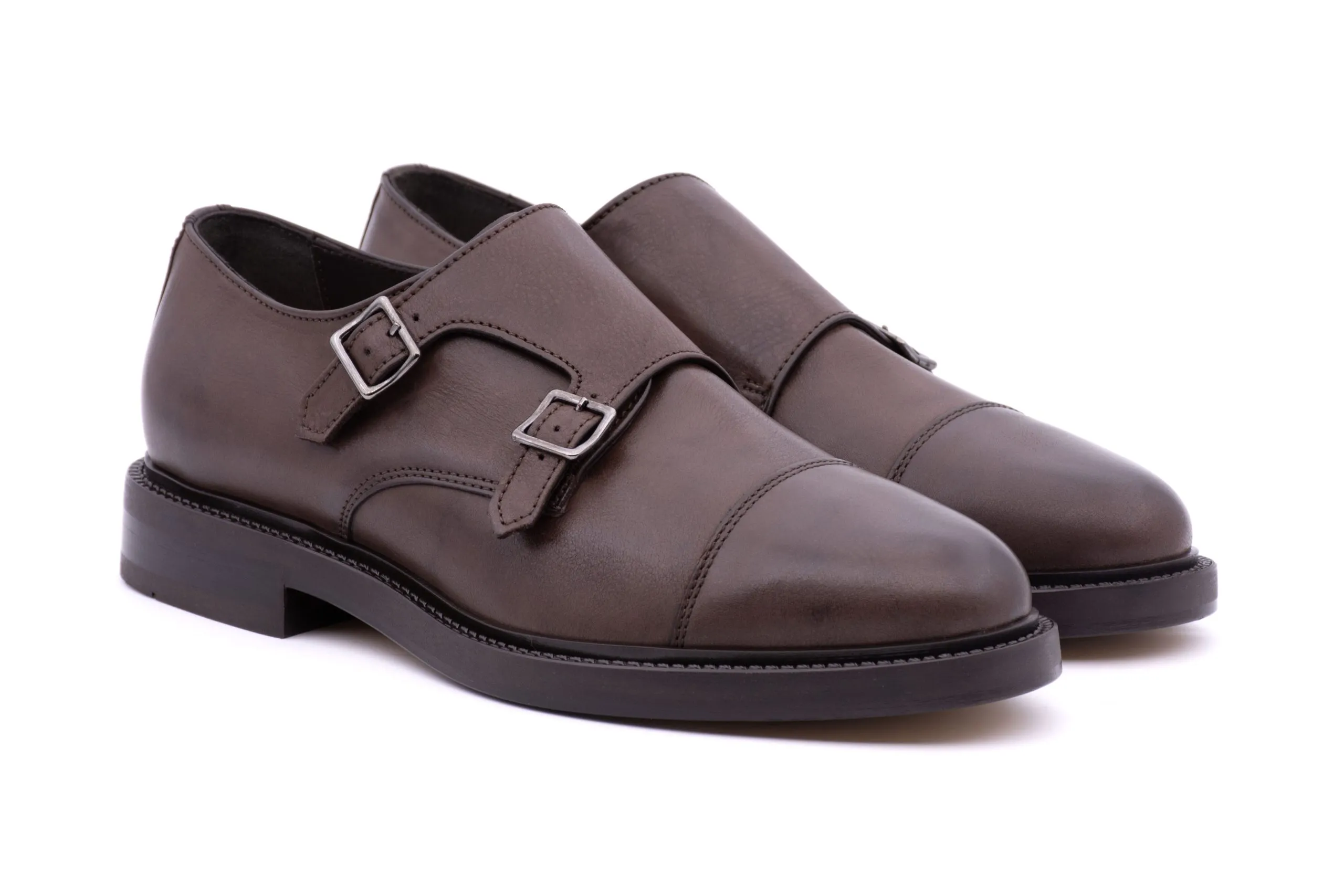 Double Buckle Derby Calfskin