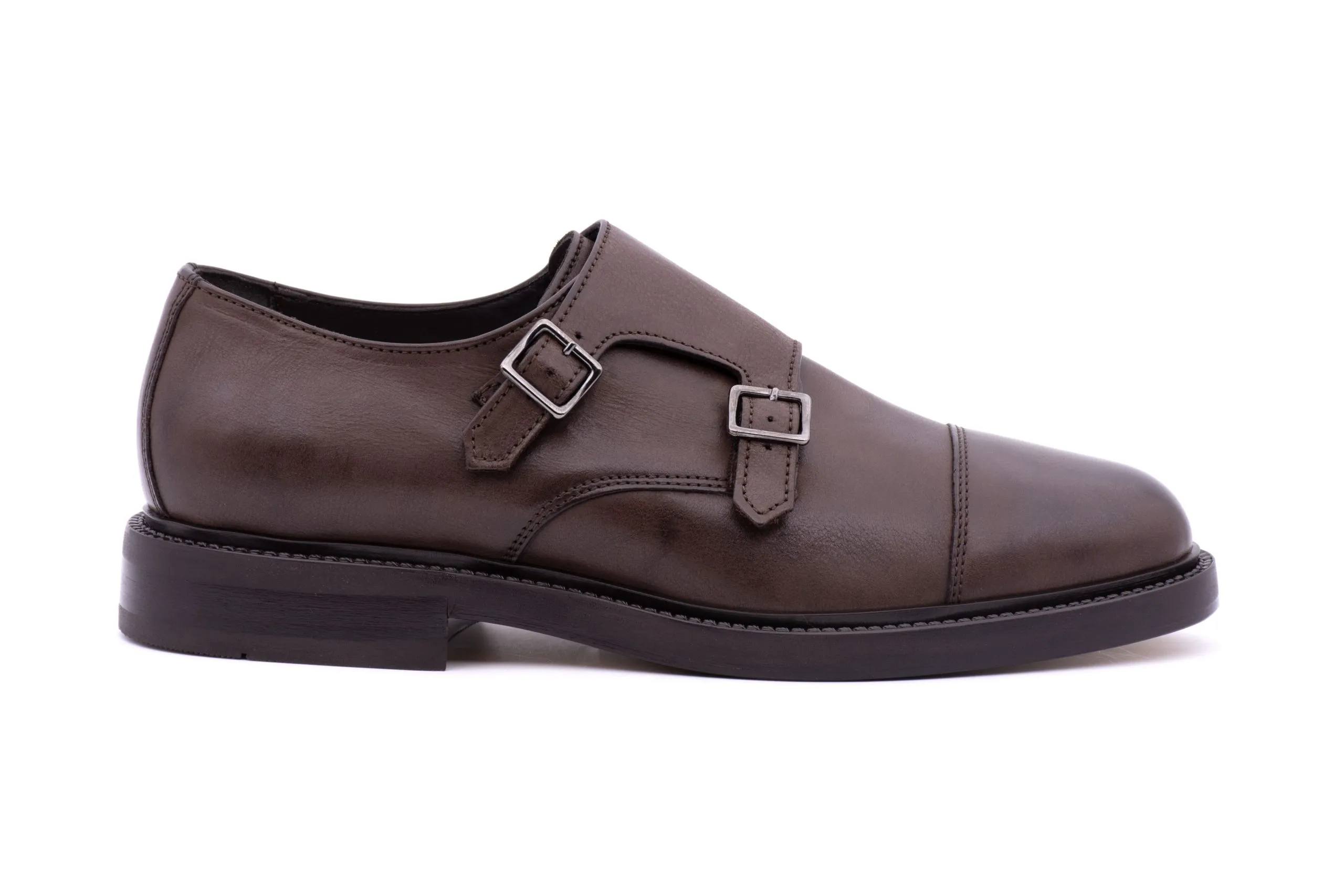 Double Buckle Derby Calfskin